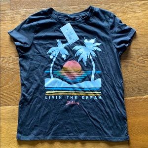 Girls Billabong black t-shirt NWT M 10/12